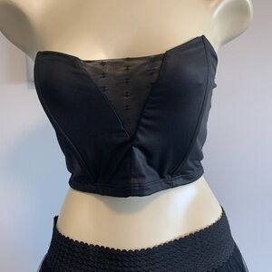 Tic Toc Faux Leather and Lace Bandeau